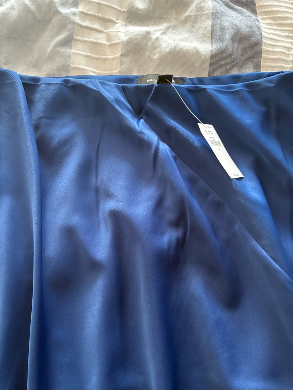 Banana Republic Blue Satin A-Line Midi Skirt - Picture 3 of 6